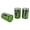 Green, variant on YAHHU 3-Piece Stainless Steel Food Storage Jars Sets Reusable Kitchen Canisters Organization Containers For Home Beans Coffee Tea Sugar, 13.78 In / 35 cm Length, Compact Durable Design, Silver