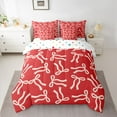 thumbnail image 2 of jejeloiu Bow Knot Ribbon 7-Piece Twin Bedding Sets,Pink Cartoon Bowtie Bedding Comforter Set For Girls Reversible, 2 of 8