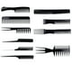 thumbnail image 1 of Kit de peine de anchos Vogacara 10 unids set para peinar hogar salón de peluquería negro, 1 of 6