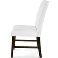 thumbnail image 4 of Tufted Side Dining Chair, Set of 2, Faux Leather, Wood, White, Modern Contemporary Urban Design, Kitchen Room Cafe Bistro Restaurant Hospitality, 4 of 7
