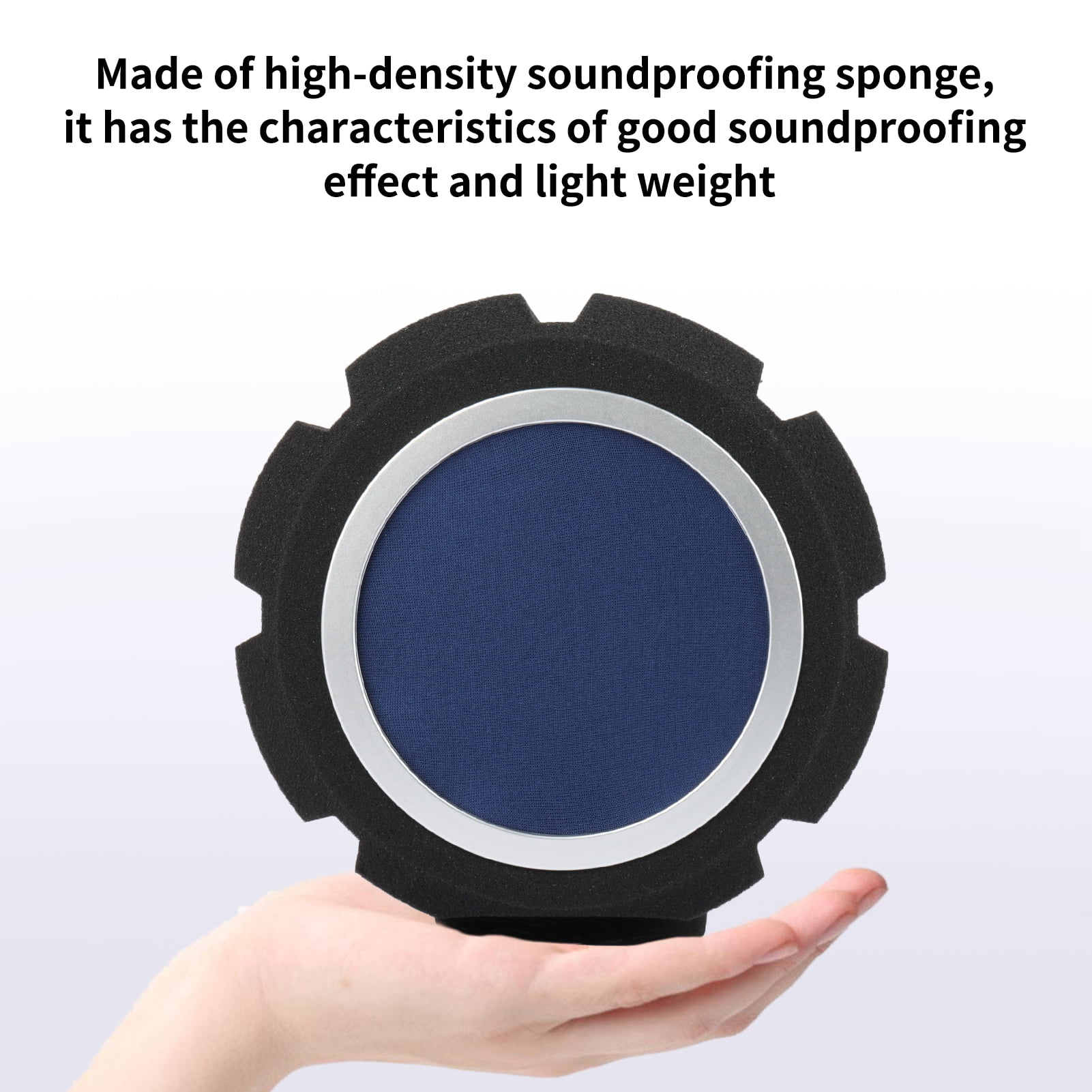Studio Condenser Microphone Windscreen Sound-Absorbing Foam Mic Cover Protective Anti-wind Cap Pop Filter Shield Portable Recording Noise Reduction and Blowout Prevention for & Singing