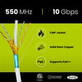 thumbnail image 2 of Cable Ethernet TRUE CABLE Cat6, blindado Plenum, 1000 pies, blanco, 2 of 7