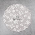thumbnail image 2 of 90cm Party Decoration Gray Soft Fleece Snow Pattern Christmas Tree Skirt With The Same Christmas Stockings, 2 of 5