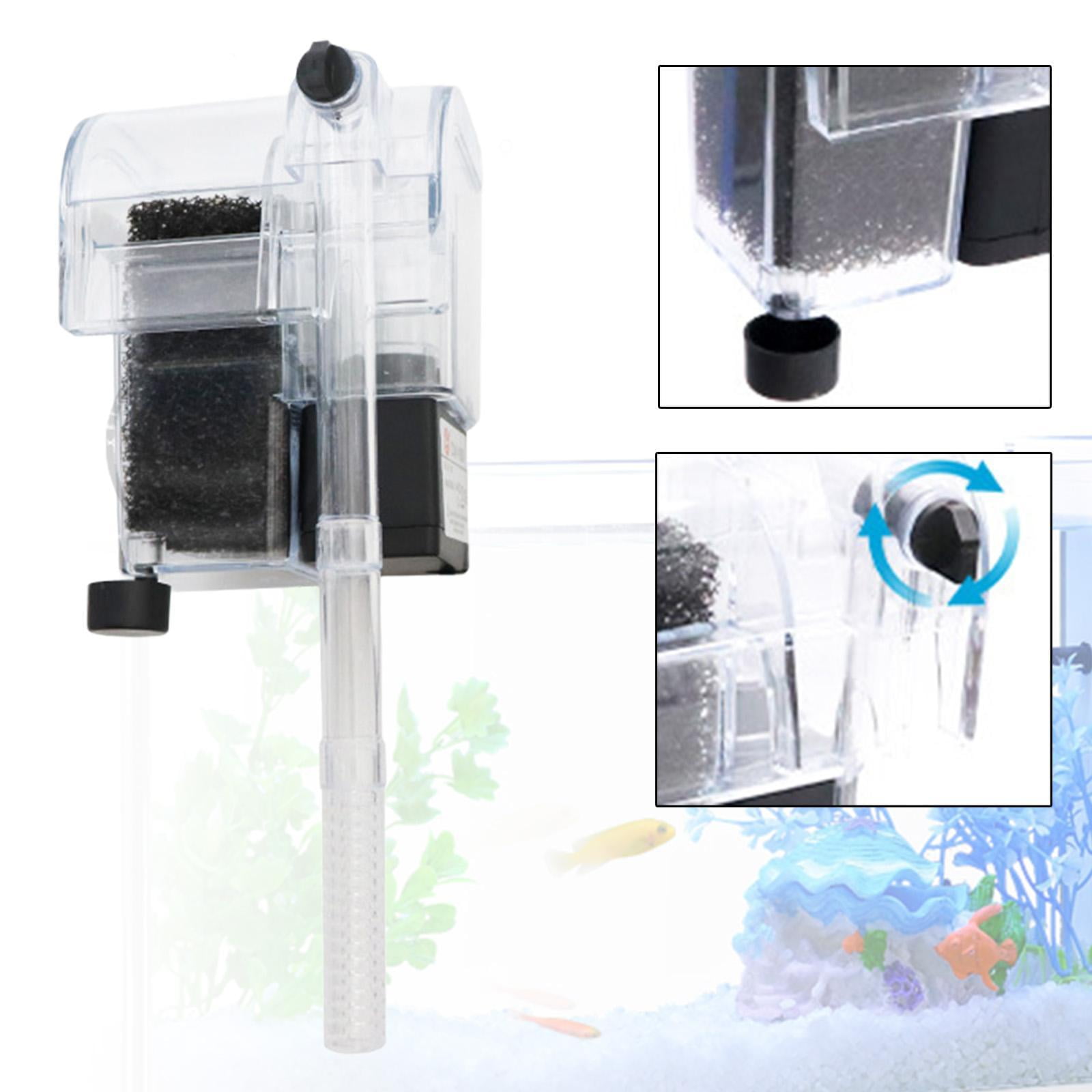 Fzaqwen Aquarium Filter USB Hanging Silent Efficient Compact Small Filtration System 8x7.5x10cm