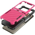 thumbnail image 2 of TJS for Motorola Razr 2025/2024 Phone Case, [Military Grade] Noble Lined Shockproof Dual Layer Hybrid Protective Cover for Moto Razr 2024/2025 (Hot Pink/Black), 2 of 3