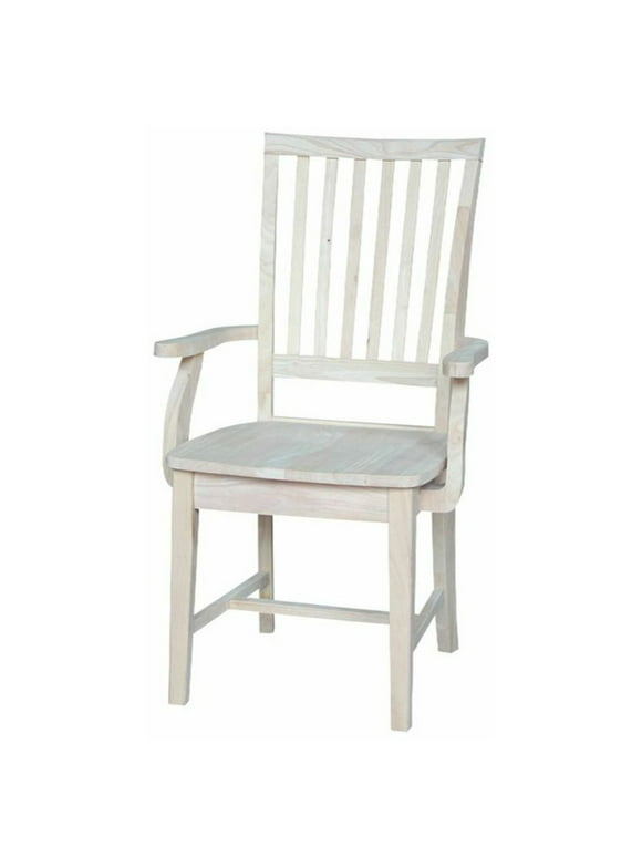 International Concepts Wood Mission Side Chair with Arms - 39.2"H
