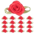 thumbnail image 1 of 100Pcs Fabric Roses with Leaves Mini Ribbon Bows Fabric Artificial Flower Applique for Crafting Sewing, 1 of 9