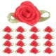 thumbnail image 1 of Rosas de tela de 100 piezas con hojas mini arcos de cinta de cinta de tela apliques de flores artificiales para la costura, 1 of 6