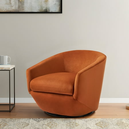 dreamsidea velvet swivel barrel chair product