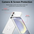thumbnail image 5 of for Samsung Galaxy A15 5G Case Clear Magnetic Phone Case [Compatible with MagSafe] Slim Transparent Acrylic Hard Back Case Cover Military Drop Protection Case, Clear, 5 of 12