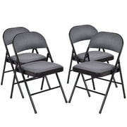 Topbuy Fabric Padded Folding Chair Portable Pack of 4