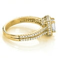 thumbnail image 2 of Ladies 14K Halo Emerald Cut Natural 1.2 Ctw Diamond Unique Engagement Ring (Yellow Gold Size 6), 2 of 3