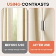 thumbnail image 6 of COM1950s Magnetic Curtain Buckles, 5 Pairs Curtain Closure Clips for Light Blocking, Detachable Magnetic Curtain Tiebacks for Home Bedroom Office, 6 of 9