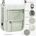 thumbnail image 4 of Funda de cuello con soporte para pasaporte WALNEW, bloqueo RFID, color verde claro, 4 of 9
