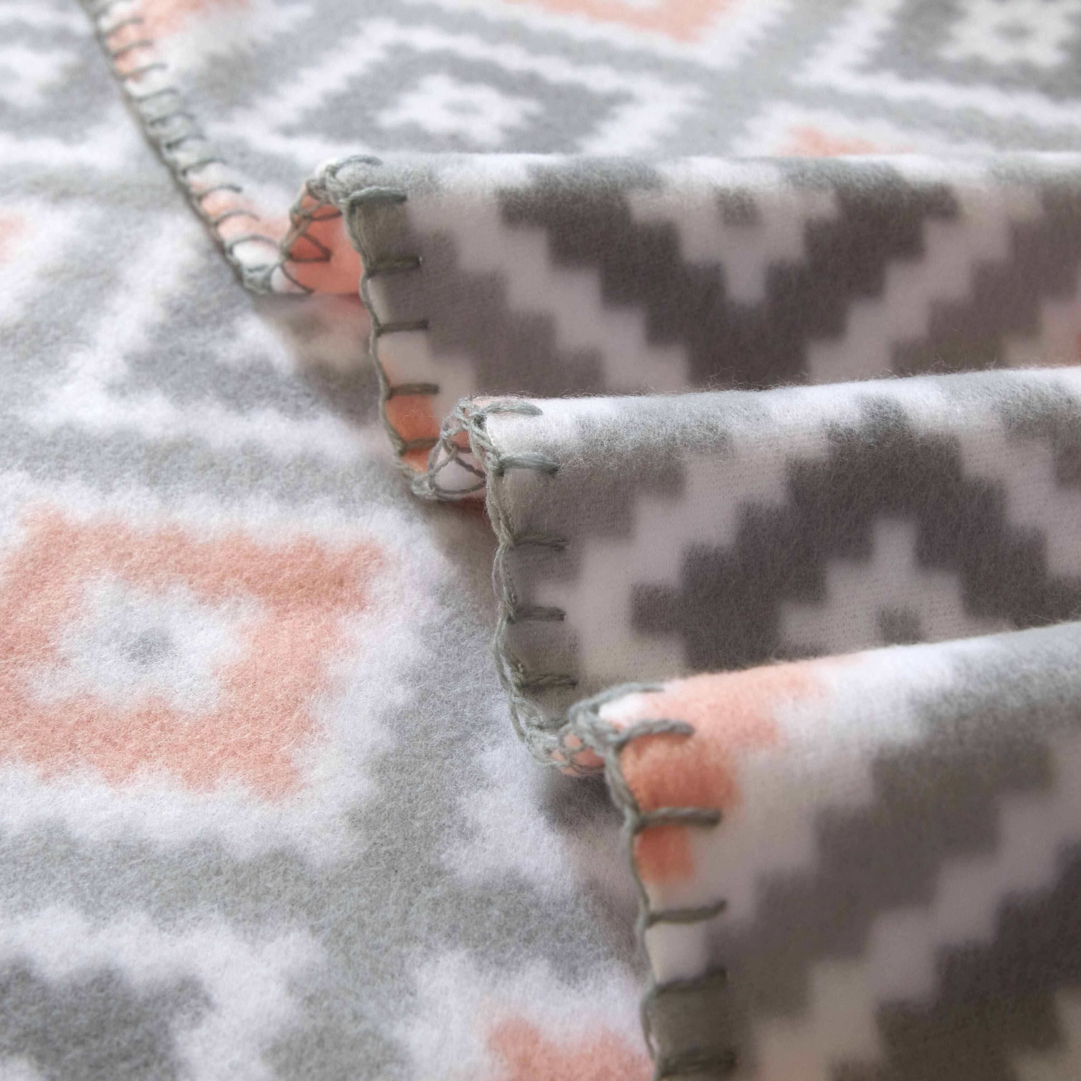 Mainstays Cozy Fleece Throw Blanket, Geo 50" x 60", All Ages