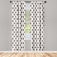 thumbnail image 3 of Ambesonne Animal Curtains, Black Bear Silhouettes, Pair of 28"x84", Cream and Black, 3 of 5