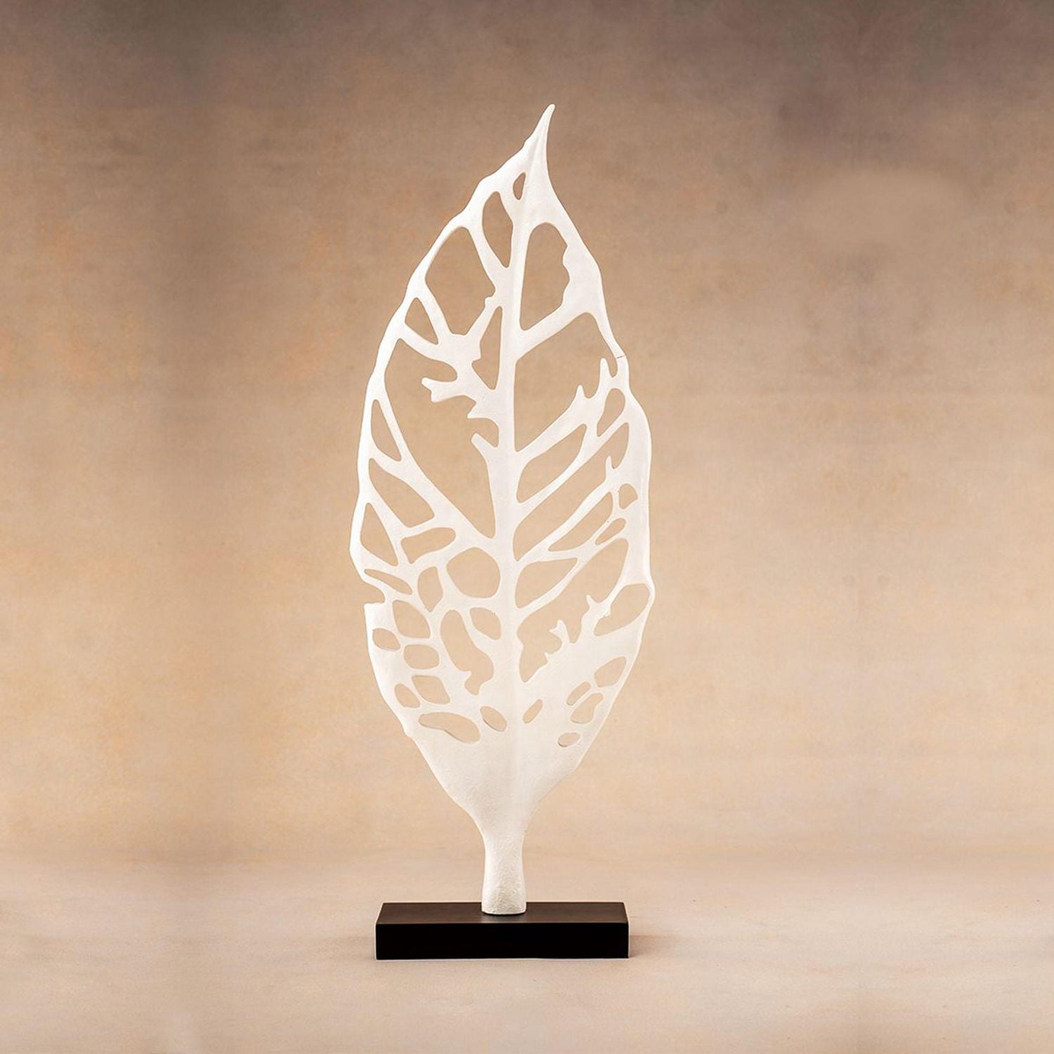 Autum White Leaf Medium Sculpture Canadian Furniture