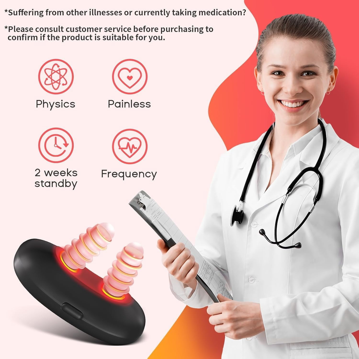 ABCISI Red Light Nasal Therapy Device, Portable Red Light for Nose, Red Light Nasal Soothing Device Relieves Nasal Dryness and Sinus Discomfort, USB Charging (1 pcs)