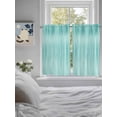 thumbnail image 3 of Turquoise Bathroom Window Curtain, Modern Abstract Art Ombre Striped Light Filtering Coffee Kitchen Curtains, Bedroom Living Room Curtains 2 Panel 84"x54", 3 of 6