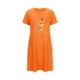 thumbnail image 5 of Camisón corto de talla grande para mujer, camisón de manga corta con estampado de pecho a la moda, camisón para mujer, 5 of 7