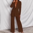 thumbnail image 3 of EASYBRAUS Women Professional Pants Suit Set Spring Summer 2025 Elegant Long Sleeve Office Outfit S-5XL, 3 of 5