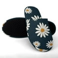 thumbnail image 3 of Daisy Bloom House Slippers for Woman Men Warm Fannel Slipper Non-Slip TPR Slides Slippers 9.5-10, 3 of 8