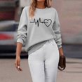 thumbnail image 5 of Wancir Women's Casual Print Long Sleeve Round Neck Pullover Sweatshirt Top, 5 of 6