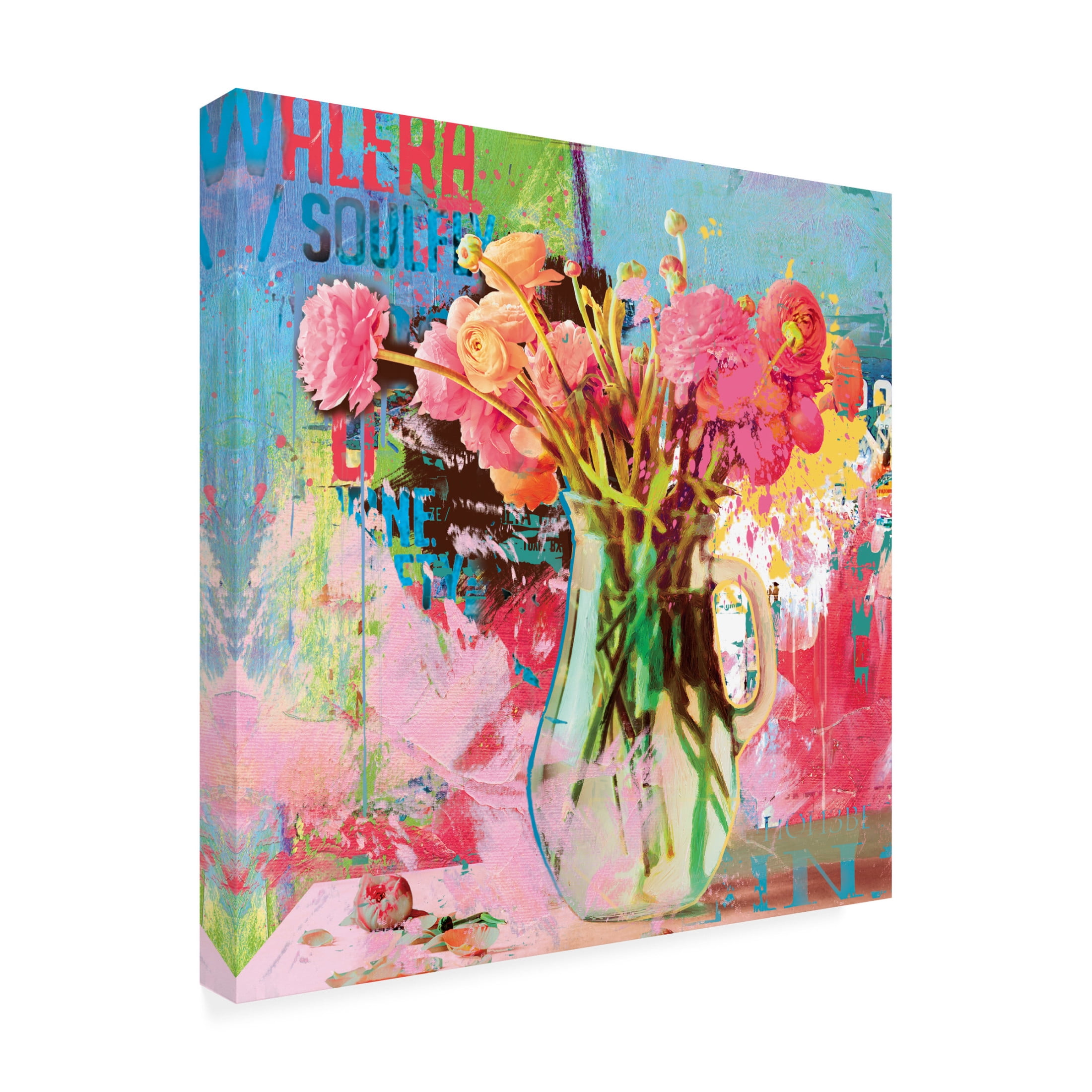 Canvas Wall Art - Porter Hastings 'Urban Bouquet 11' Wall Art for Living Room, Bedroom, or Office Décor by Trademark Fine Art - 18 x 18 Inches