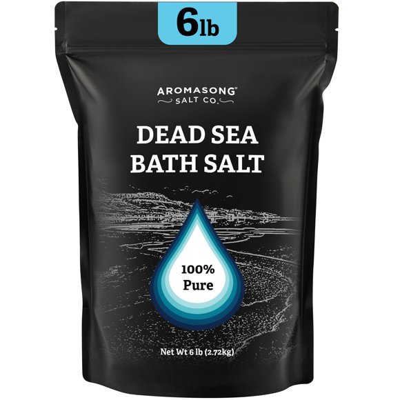 Aromasong Dead Sea Salt Bath Soak 6 Lbs. Bulk Pack – 100% Natural Dead Sea Salts for Soaking, Relaxation, and Detoxification of Skin, Dead Sea Salts for Bath