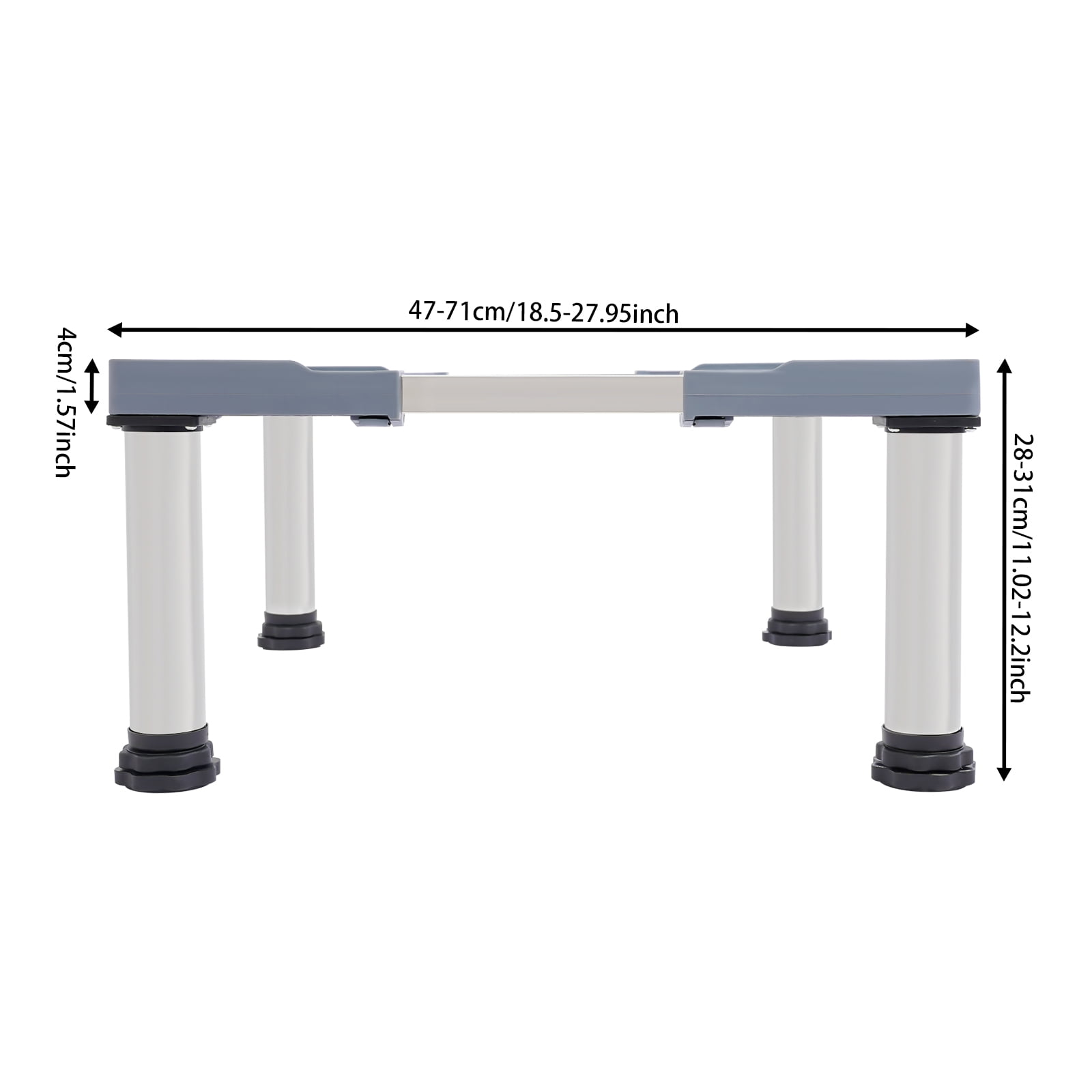 ChicHomey Washer Dryer Pedestal Stand,Adjustable Length & Height,Appliance Stand Washing Machine Bases,661 lbs Capacity,4-Leg Stabilizer Base