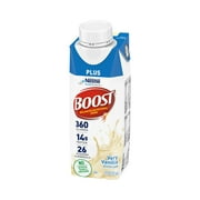 Boost Plus Balanced Nutritional Drink Very Vanilla, 8 ounce Carton, 24 Count
