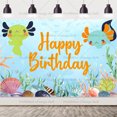 thumbnail image 1 of Cartoon Pink Axolotl Theme Cute Children's Birthday Party Disposable Plate Paper Cup Tissue Tablecloth Tableware Gift Prop Decor backdrop1.8x1.2m 1pc Other, 1 of 6
