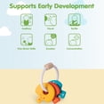 thumbnail image 4 of PlanToys® Baby Key Rattle Wooden Infant Sensory Toy for Grasping, Coordination & Auditory Development | Montessori Eco-Friendly Learning Toy for Early Exploration & Fine Motor Skills, 4 of 9