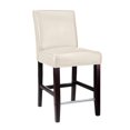 thumbnail image 1 of Ira Smooth Fabric Upholstered Counter Height Bar Stool with Wood Legs, 1 of 4