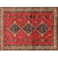 thumbnail image 1 of Ahgly Company Machine Washable Indoor Rectangle Traditional Red Area Rugs, 7' x 10', 1 of 7