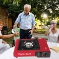 thumbnail image 6 of GOLDDOMUS Portable Butane Stove, 1 Burner Gas Stove for Outdoor Camping, Red, 6 of 7