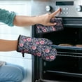 thumbnail image 2 of Pioneer Flower Kitchen Oven Mitt and Pot Holder Sets 2 Pcs for Baking, Cooking and Grilling, Heat Resistant Up To 392 °F, 2 of 7