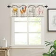 thumbnail image 3 of Hokiten Rod Pocket Curtain Valance, Farmhouse Animals Farmhouse Window Valance for Living Room, Bedroom, Kitchen Watercolor Cow Rooster Sheep Pig 42"W x 12"L, 3 of 8