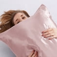 thumbnail image 6 of Great Bay Home 2-Pack Sateen Silk Microfiber Pillowcase  (Jumbo / Queen, Pink), 6 of 9