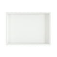 thumbnail image 5 of Kate and Laurel Lissi Decorative Rectangle Tray with Wavy Design, 16 x 12, White, Modern Scalloped Serving Tray for Coffee Table Ottoman, Dining Table, or Entryway Catch-All Tray, 5 of 9