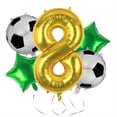 thumbnail image 1 of Globos de fútbol Kwuz 40" dorado número 8 para fiesta, 1 of 7