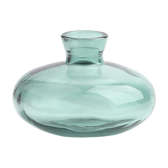 AMLESO Vase à Fleurs Style Nordique Arrangement Floral en Verre Transparent pour Vert 6cm