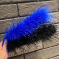 thumbnail image 3 of Thick Ostrich Feather cuffs for women Furry fur cuffs a waers feather cuffs Anklets Feather Slap Bracelets Patting Circle, 3 of 4