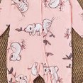 thumbnail image 3 of NOLDARES Soft Cotton Baby Boy Romper Double Zipper Long Sleeve Base Layer Jumpsuit for Boys 0-12M Fall Winter Daily Wear(0-3 Months,Pink), 3 of 3