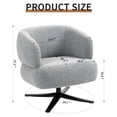 thumbnail image 7 of Cuddle Style Leisure Swivel Sofa Chair 360 Degree Rotating, Compact Single Seat for Balcony Study Living Room, Antique Grey, 7 of 7
