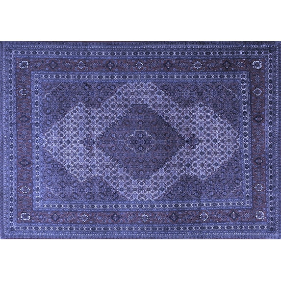 Ahgly Company Indoor Rectangle Persian Blue Traditional Area Rugs, 7' x 10'