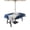 Blue, variant on Outdoor Tablecloth with Umbrella Hole, Marble Black Spillproof Waterproof Outdoor Table Cover, Abstract Gold White Brick Stone Motif Patio Tablecloths for Party/Garden/Picnic, Round 54 inch