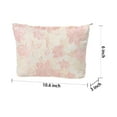 thumbnail image 4 of Pink Flower Makeup Bag Cosmetic Bag for Women,Large Capacity Canvas Makeup Bags Travel Toiletry Bag Accessories Organizer, 4 of 8