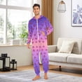 thumbnail image 6 of FORMRS Onesies Pajama for Adults Unisex Hoodie Winter Jumpsuit One Piece Sleepwear, Sizes S-2XL, Pixel Love, 6 of 7