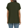 thumbnail image 3 of Casual Women's T-Shirts - Basic Loose Fit Crewneck Short Sleeve Summer Solid Color Tee Shirt Top for Everyday Wear, 3 of 8